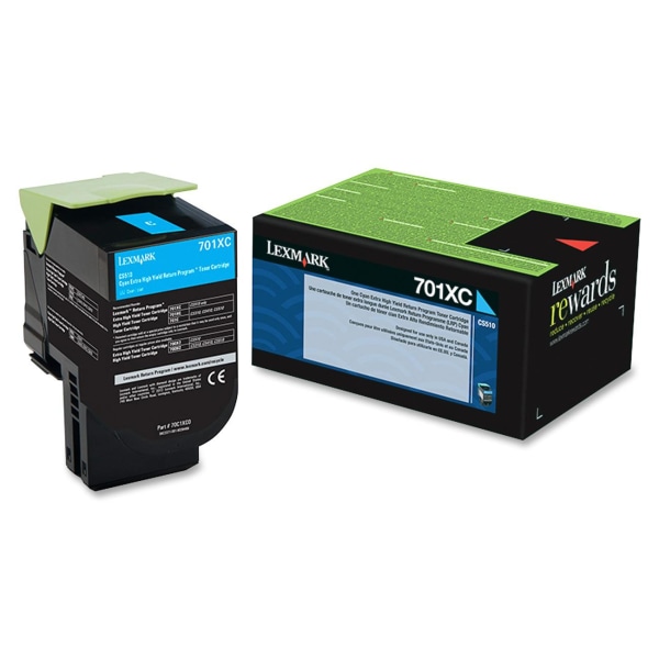 Lexmark&trade; 70C1XC0 High-Yield Cyan Toner Cartridge LEX70C1XC0