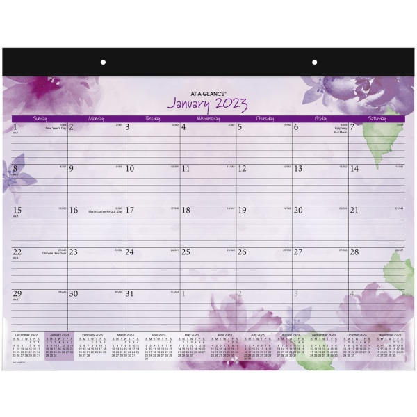 AT-A-GLANCE Beautiful Day 2023 RY Monthly Desk Pad Calendar - Zerbee