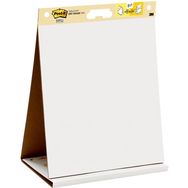 Post-it&reg; Notes Super Sticky Dry-Erase Tabletop Easel Pad, 20&quot; x 23&quot;, Pad Of 20 Sheets MMM563DE