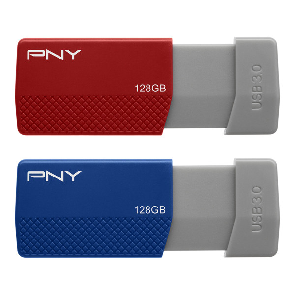 PNY USB 3.0 Flash Drives, 128GB, Assorted Colors, Of 2 Drives Zerbee