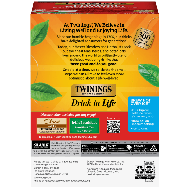 Twinings English Breakfast Tea Keurig K Cup Pods 24 Box Zerbee