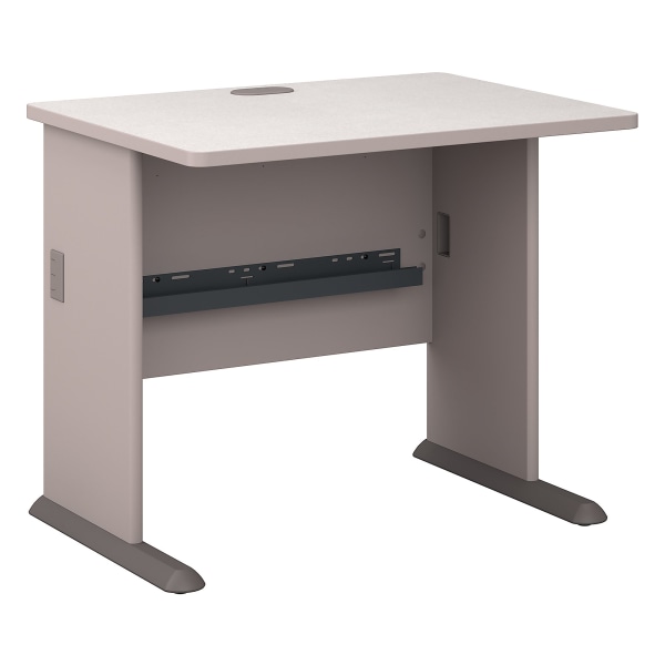 Bush Business Furniture Office Advantage Desk 36&quot;W, Pewter, Standard Delivery 159073