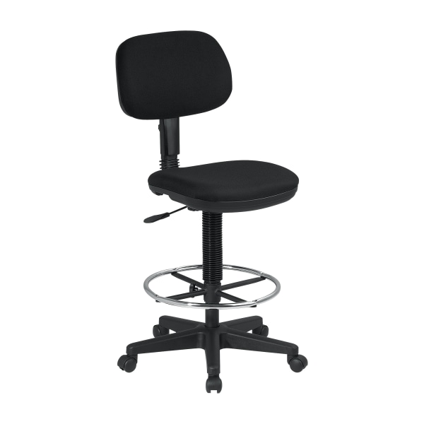 Sculptured Seat and Back Drafting Chair with Adjustable Foot ring