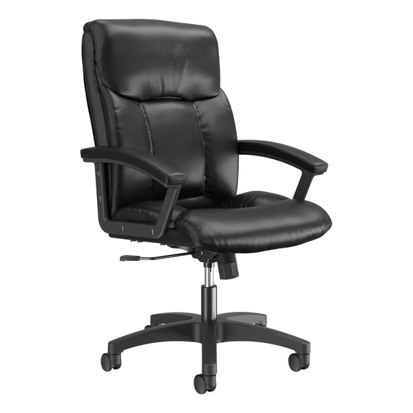 HON Ergonomic Bonded Leather Padded Loop Arm Executive Chair
