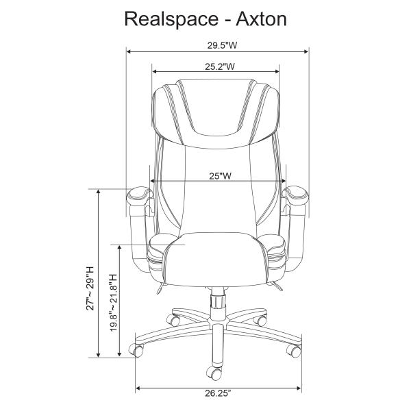 Realspace axton executive sale big and tall chair