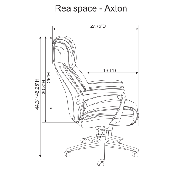 Realspace axton big sales and tall chair