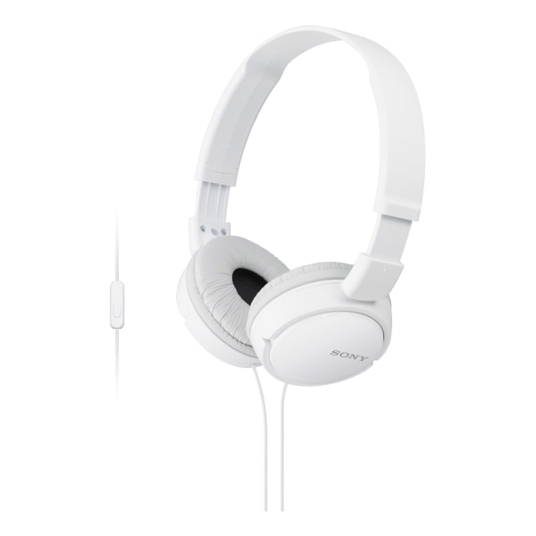 Sony ZX On Ear Monitor Headphones White MDRZX110AP W Zerbee