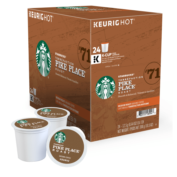 Starbucks k-cup pods and box