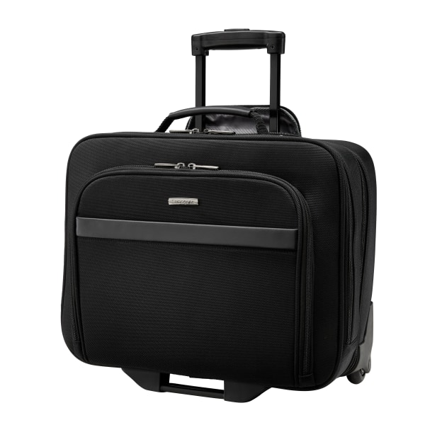 Samsonite Double Gusset Wheeled Portfolio Black Zerbee