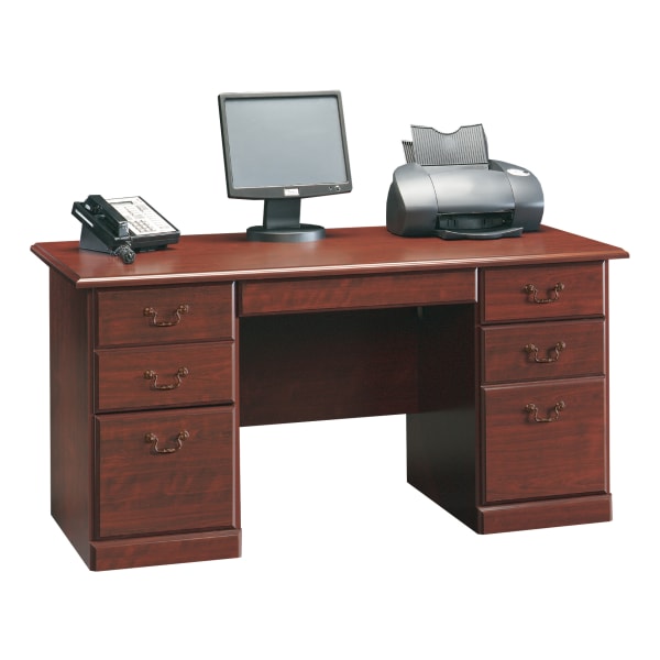 Sauder Heritage Hill 60 W Executive Computer Desk Classic Cherry Zerbee