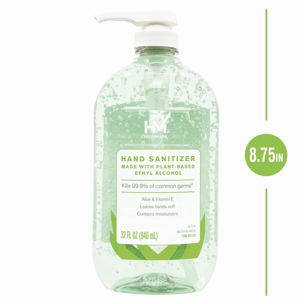 Highmark Advanced Hand Sanitizer Aloe 32 Oz Bottle Zerbee
