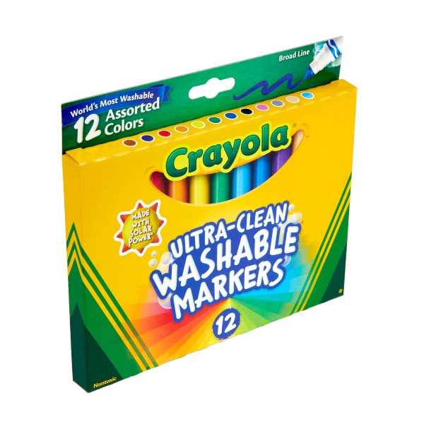 Crayola® Washable Markers, Broad Line, Assorted Classic Colors