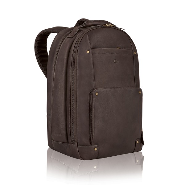 Solo leather backpack store