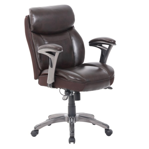 Serta Smart Layers Siena Bonded Leather Mid Back Manager s Chair