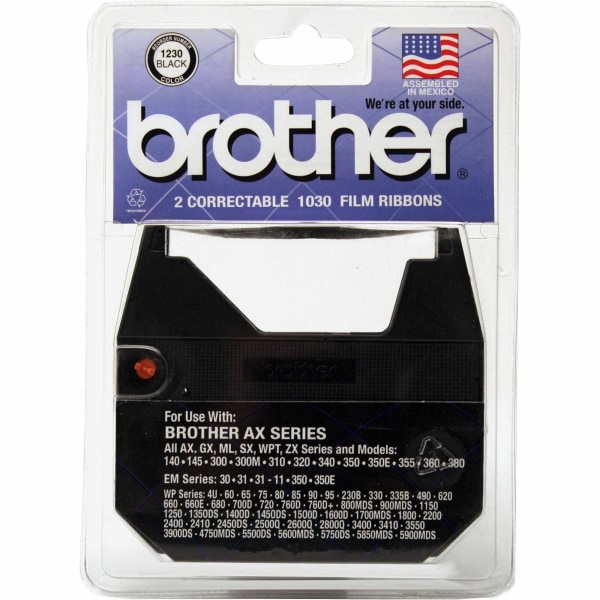 Brother® 1230 Correctable Film Typewriter Ribbons, Pack Of 2