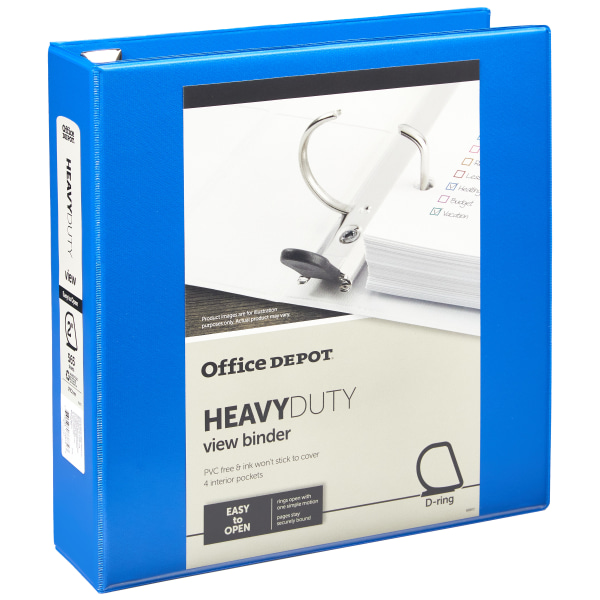 Heavy-Duty View 3-Ring Binder, 3