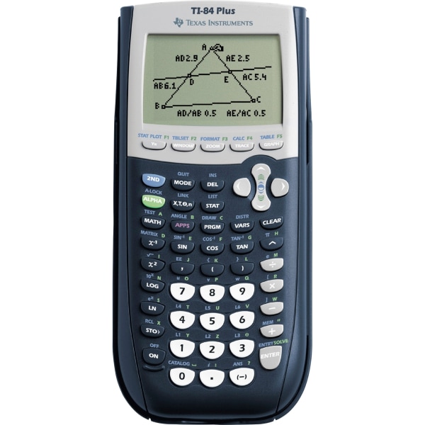 Texas Instruments® TI-84 Plus Graphing Calculator, Black/Silver/White