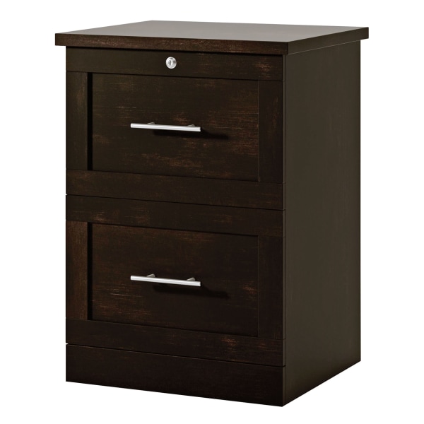 Realspace 29 7 16 W x 18 1 2 D Lateral 2 Drawer File Cabinet Peppered Black Zerbee