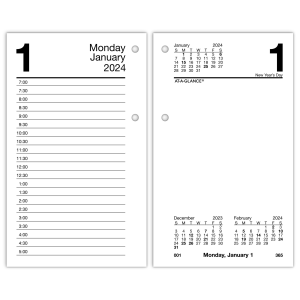 Day-Timer Business Card Holders For Looseleaf Planners, 8.5 X 11 - 5 pack