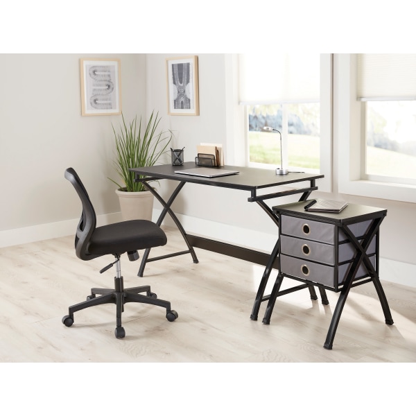 Realspace Adley Mesh Fabric Low Back Task Chair Black BIFMA