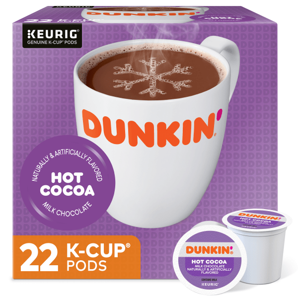 Dunkin Donuts Milk Chocolate Hot Cocoa Single Serve K Cup Box