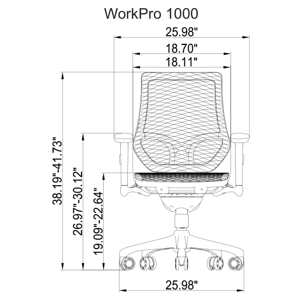 Workpro 1000 mesh task chair new arrivals