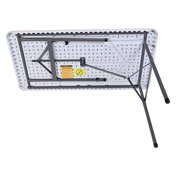 Realspace Molded Plastic Top Folding Table 29 H x 48 W x 24 D Platinum Zerbee