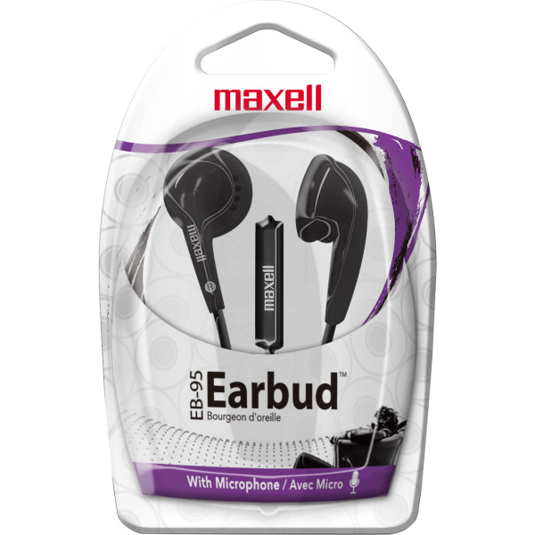 Maxell EB 95 Earbuds With Microphone Black Zerbee