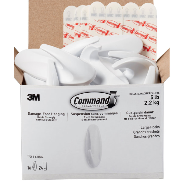 Command Large Wall Hooks 16 Command Hooks 24 Command Strips