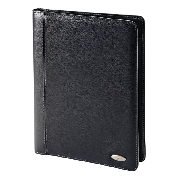 Samsonite® Zip-Around Vinyl 3-Ring Padfolio, 12 1/2