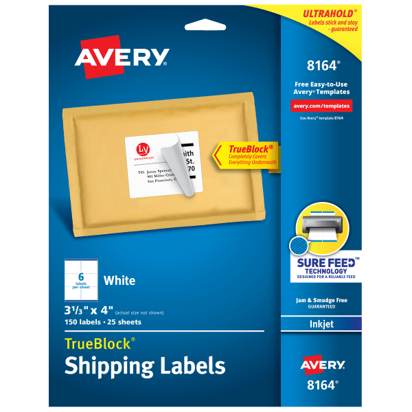 Avery® Shipping Labels For Copiers, 5353, 8-1/2