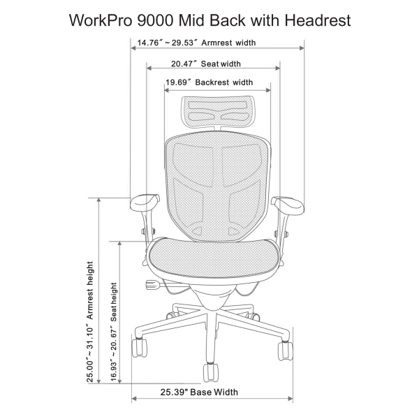 Workpro online 9000 headrest