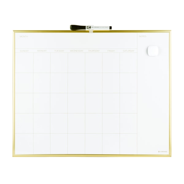 U Brands Magnetic Dry Erase White Calendar Whiteboard 16