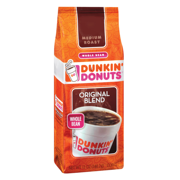 Dunkin Donuts Original Blend Whole Bean Coffee Medium Roast 12
