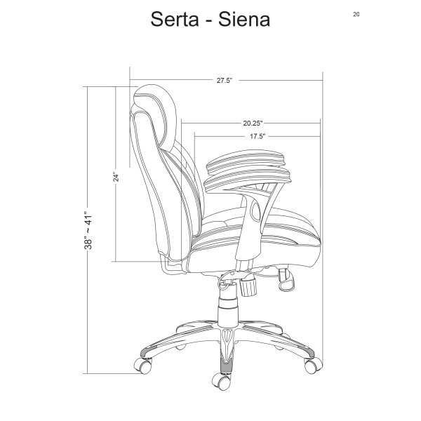Serta siena deals task chair reviews