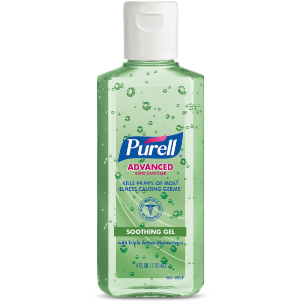 PURELL Advanced Hand Sanitizer Soothing Gel Fresh Scent 4 fl oz Portable Flip Cap Bottle