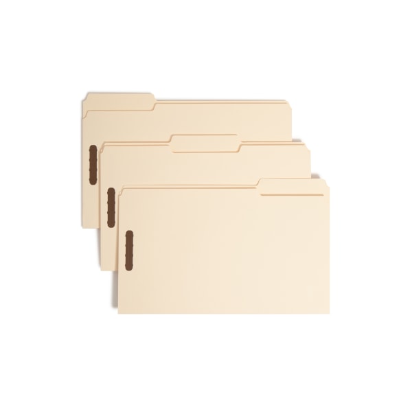 Smead® Heavyweight Manila Fastener Folders, Legal Size, Pack Of 50