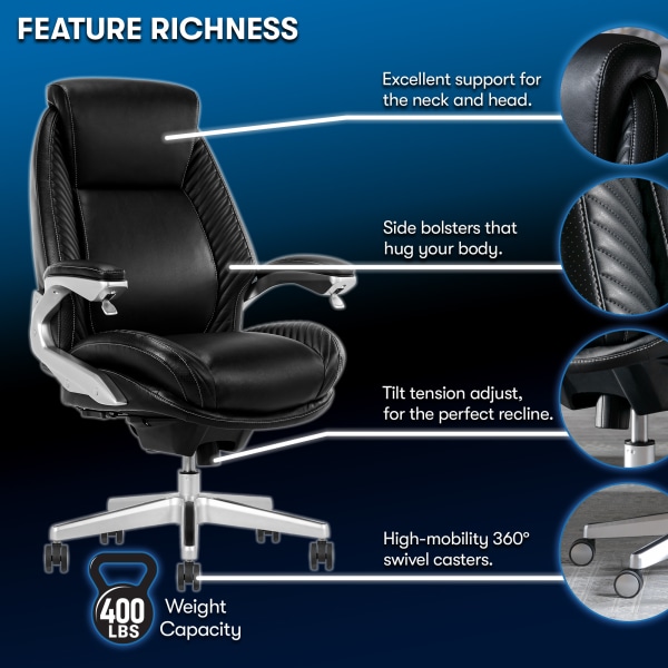 Serta iComfort i6000 Ergonomic Bonded Leather High Back Executive