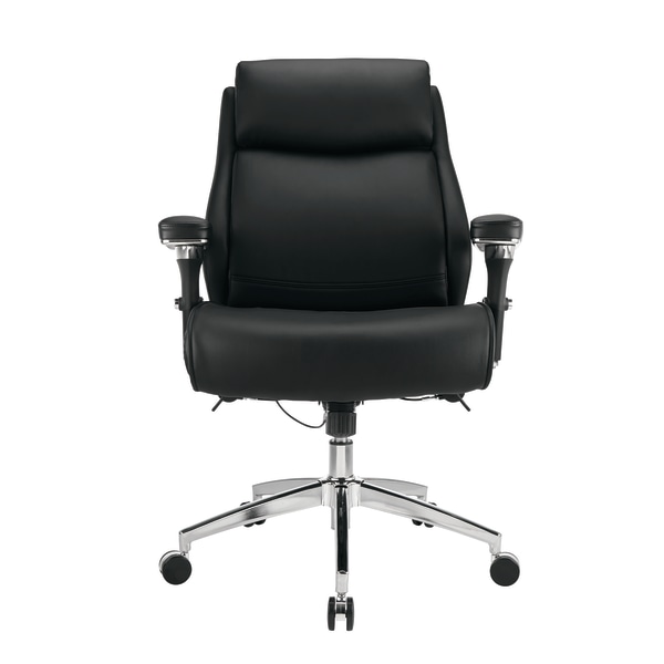 Realspace Modern Comfort Keera Bonded Leather Mid Back Manager s