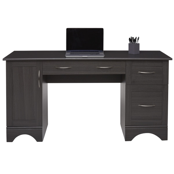 Dark grey deals computer desk