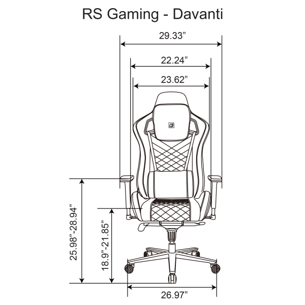 Davanti high deals back gaming chair