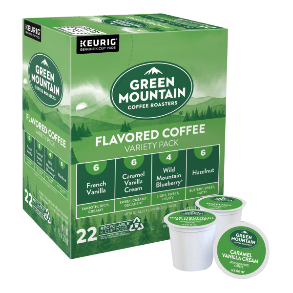 Green Mountain Coffee Single Serve Coffee K Cup Pods Flavored