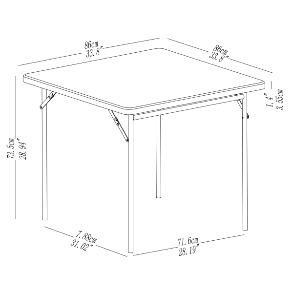 Realspace molded plastic online top folding table