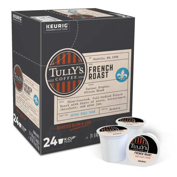 Tully s Coffee Single Serve Coffee K Cup Pods French Roast