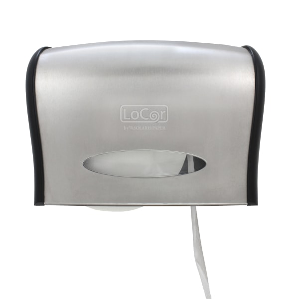 Solaris Paper&reg; LoCor&reg; Wall-Mount Jumbo Bath Tissue Dispenser, Stainless 903047