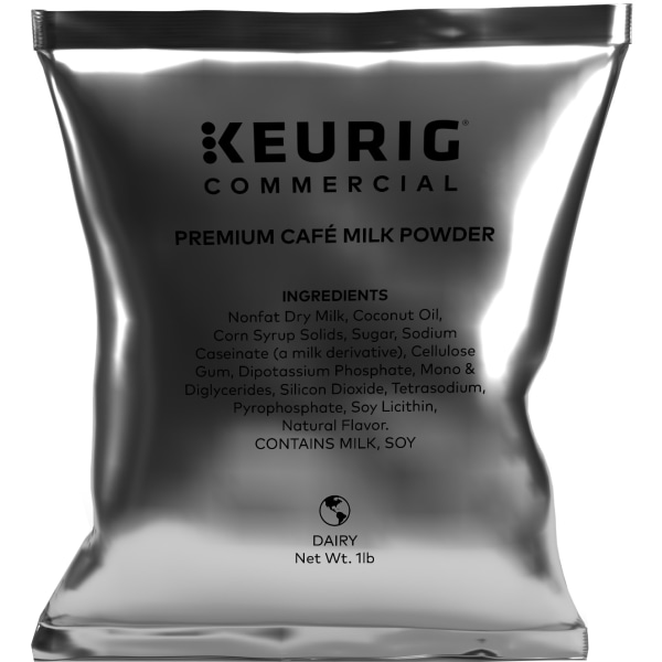 Keurig Premium Cafe Milk Powder Original 16 Oz Case Of 12 Bags