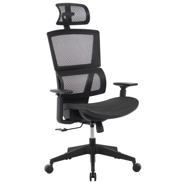 Realspace Densey Bonded Leather Mid Back Manager s Chair Black